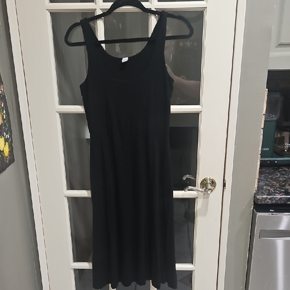 Old Navy Elegant Black Midi Dress Small